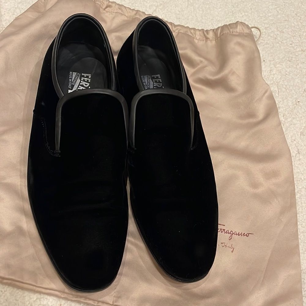Salvatore Ferragamo suede mens loafer